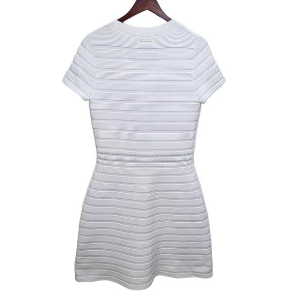 MICHAEL Michael Kors White Bodycon Ribbed Dress Size Medium - Picture 2 of 10